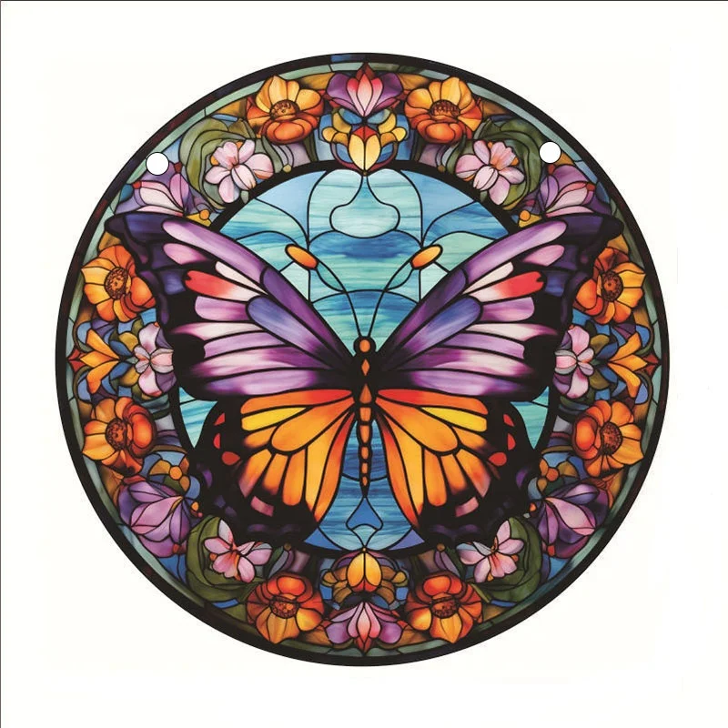 Factory Direct Sales Retro Colored Acrylic Wall Decoration Round Living Room And Home Decoration