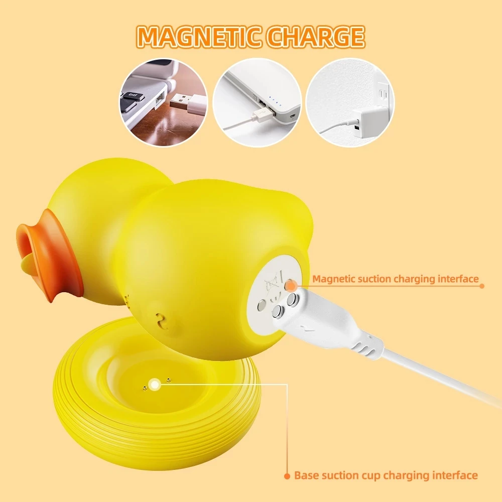 Duck Shape Tongue Licking Vibration Massager Clitoris Stimulation G Spot Breast Vaginal Pussy Sex Toys Vibrator For Women