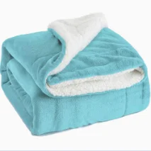 Wholesale Customizable Super Soft Solid Color Warm Thick Sherpa Fleece Blanket