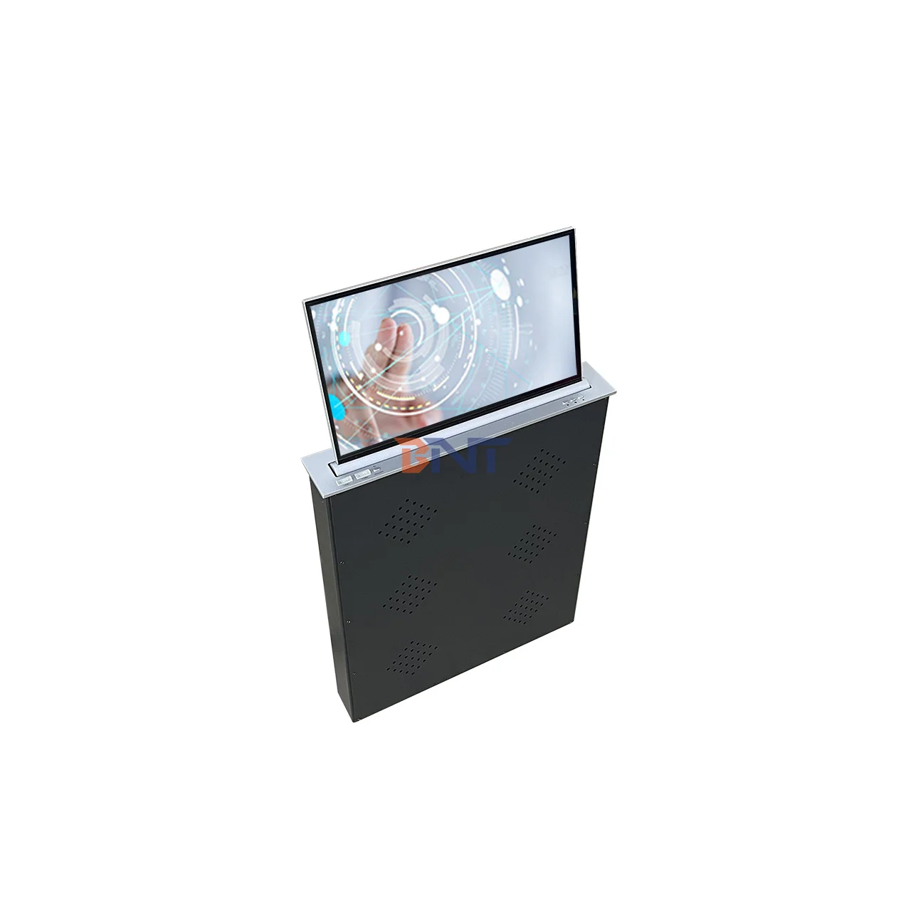 BNT Tabletop Full HD Screen 6mm Ultra narrow screen frame motorized retractable monitor for conference System
