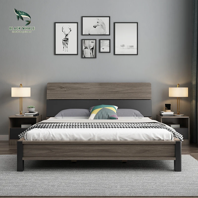 Современные односпальные и двухместные деревянные кровати с ящиками, наборы мебели для спальни в отеле