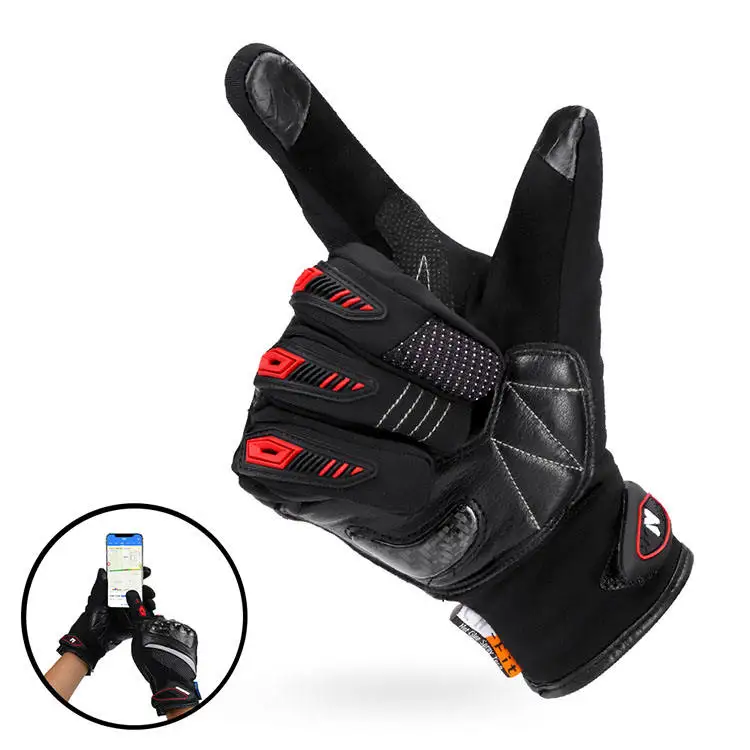 Driving Cycling Touch Screen Luxury Black Winter Gloves Latest Design Hand Gloves For Motorbike