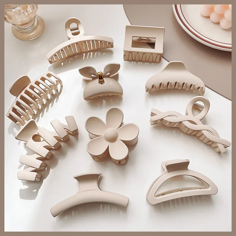 Wholesale Women Claw Hair Clips Strong Hold Eco-friendly Cute Big Matte Hair Claw for Thick Hair