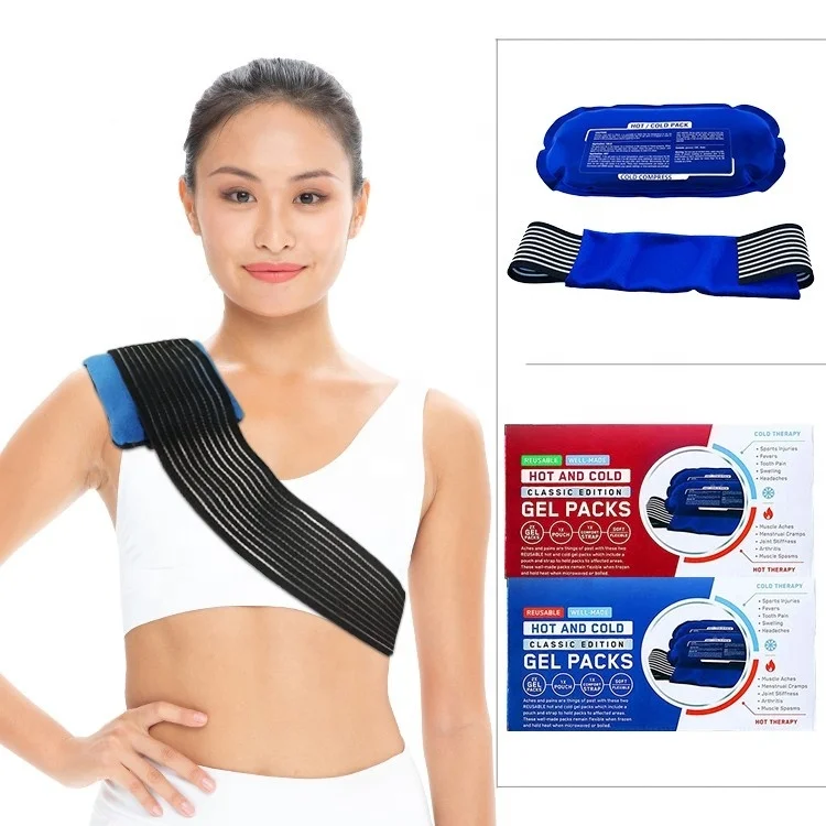 Waist Pain and Stress Relief Cold Hot Compress Therapy Gel Ice Washable Pain Relief Packs with PV/PVC Band