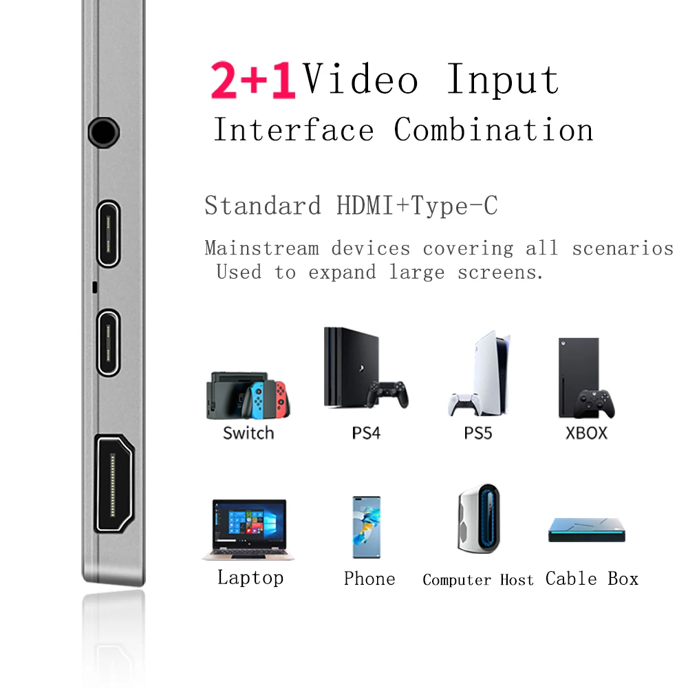 Factory wholesale 15.6 inch 4K UHD built-in battery anti-blue light portable monitor Expand screen for laptop mobile xbox switch