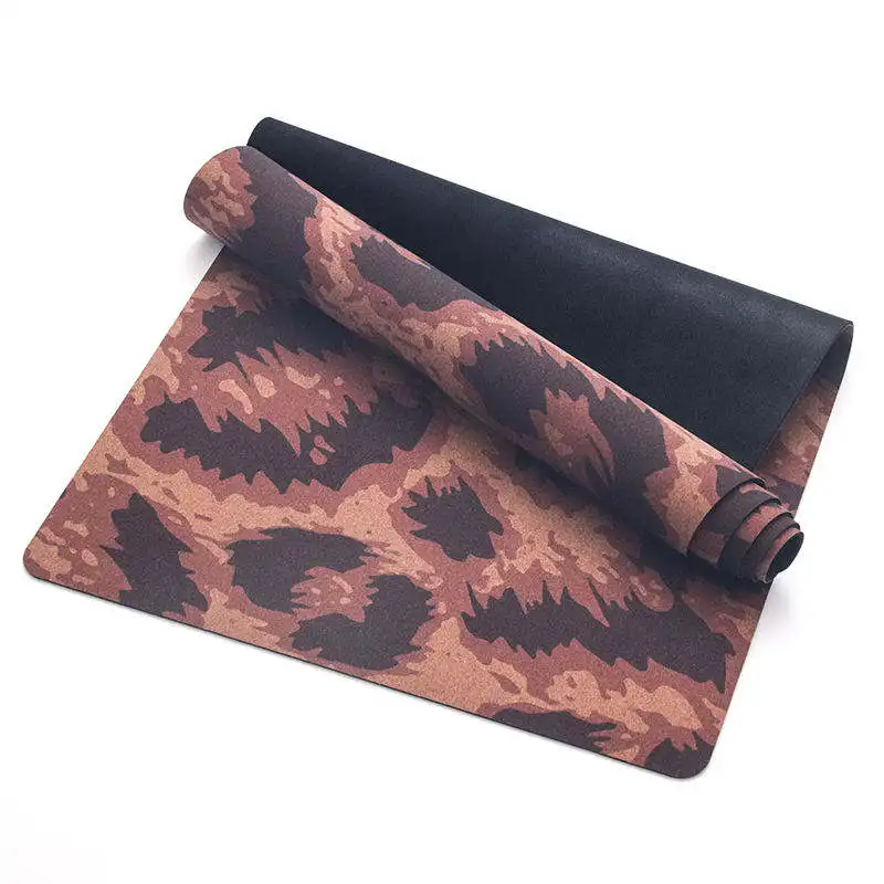 Yoga Mat Cork Custom Logo Printed Eco Friendly Durable Non-slip Cork Natural Rubber Customized Yoga Mats Pilates Mat