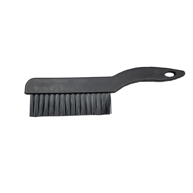 Industrial Cleaning Dust Free Black Plastic Hand Carbon Fiber Bristle ESD Antistatic Brush