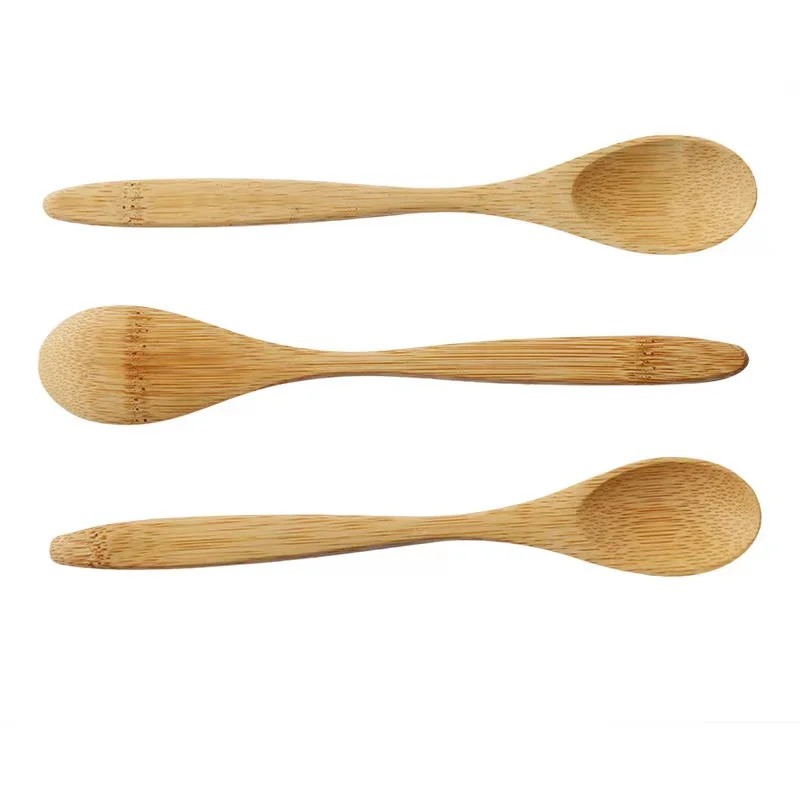 Diyue New Design Cheap Price Bulk Sale Custom Engraved Logo Mixing Jam Sauce Honey Reusable Small Bamboo Spoon For Kitchenware