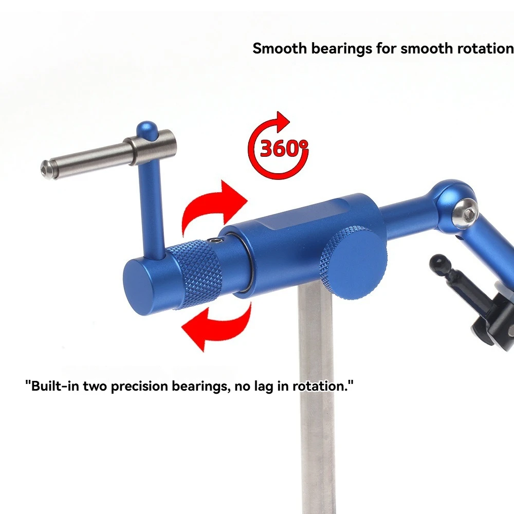 New Type 360 Rotary Fly Tying Vise Adjustable Artificial Flies Making Tool With Base