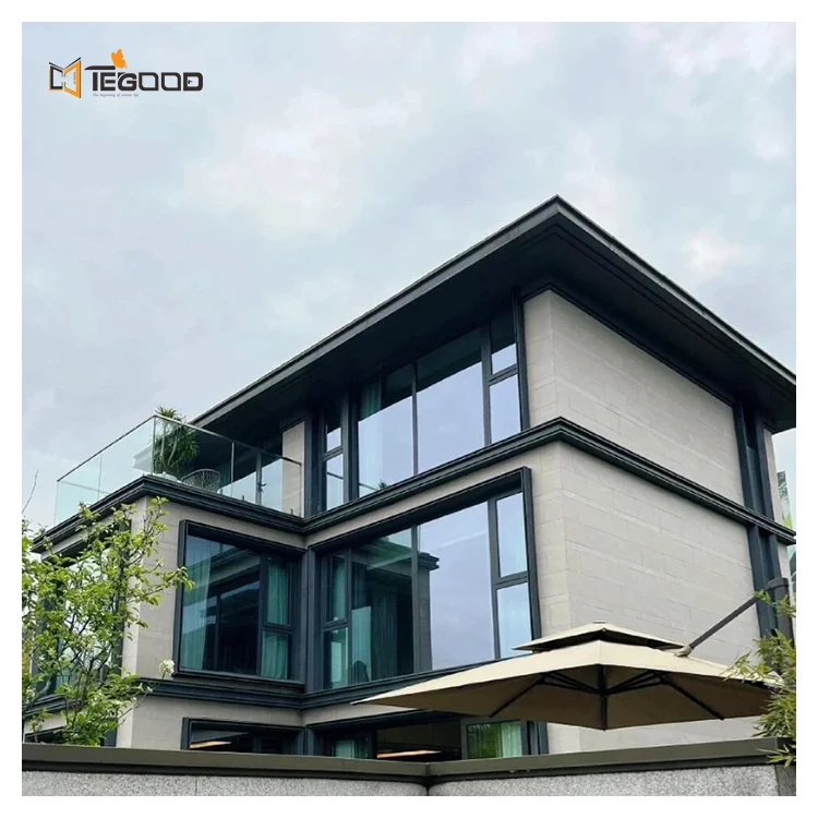 High Performance Thermal Break Aluminum DVH Triple Glass Inside Swing Windows For Villa Project