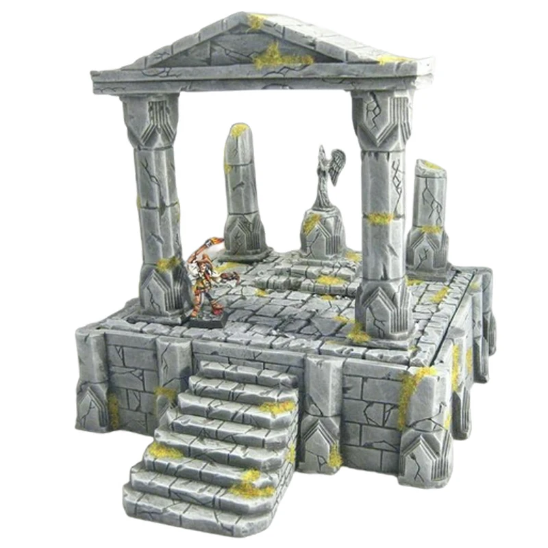 Custom fanfasy game 3D printed resin wargaming scenery ruined ancient temple scatter terrain miniature