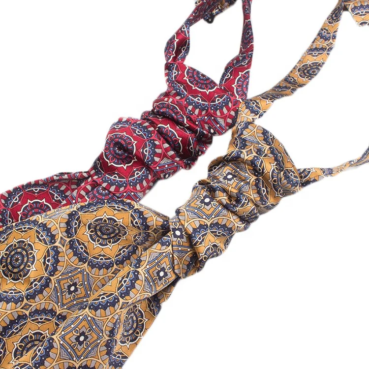 High Fashion Brand Ascot Ties for Chic Men Suits Business Gracious Floral Ascot