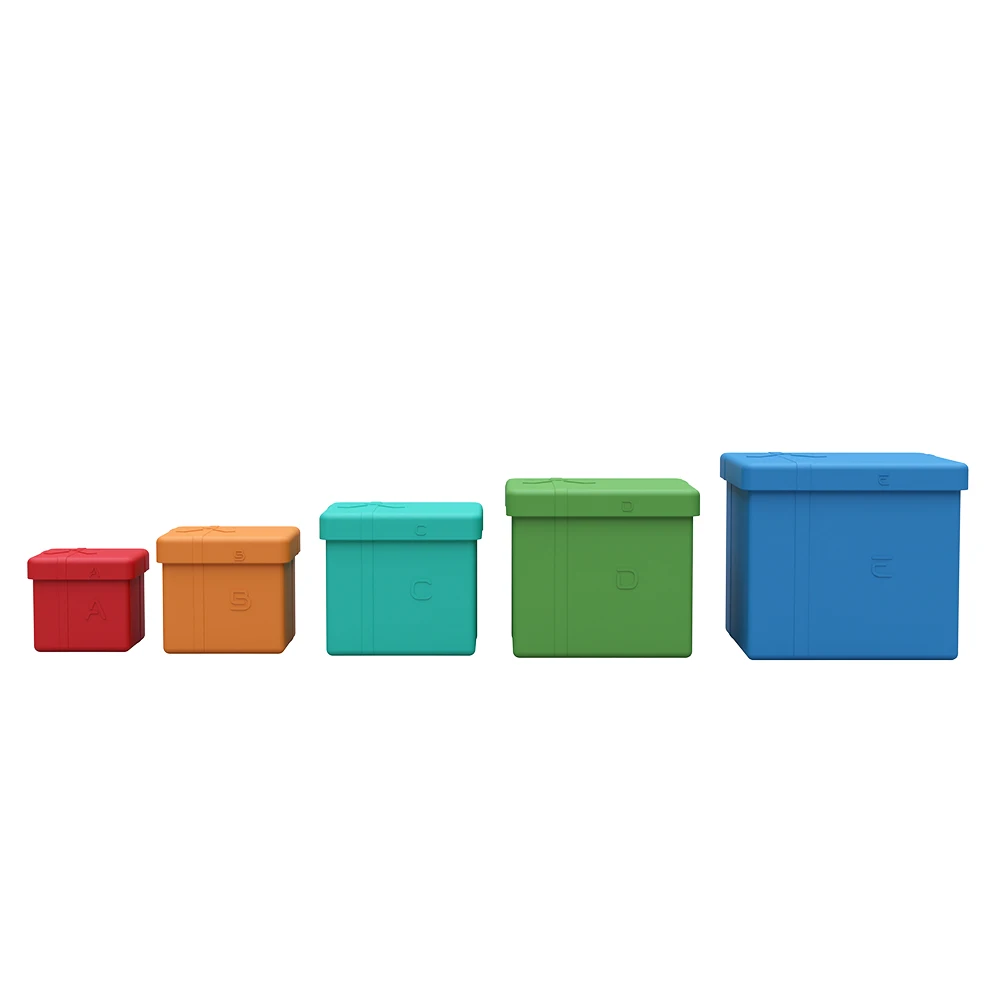 Foldable Storage Containers Silicone Food Box with Lids Food Grade Silicone Stacking Storage Box For Kids
