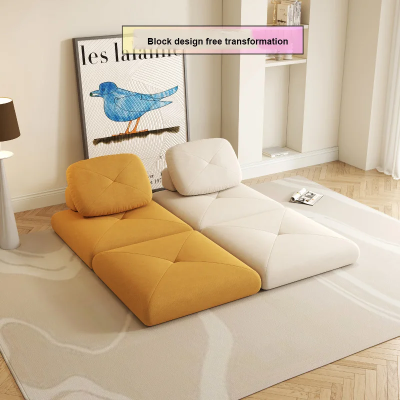 Home Decor Furniture Corduroy Fabric Floor Modular Tatami Transformer Korean Bedroom Variability Sofa Chair Bed Set