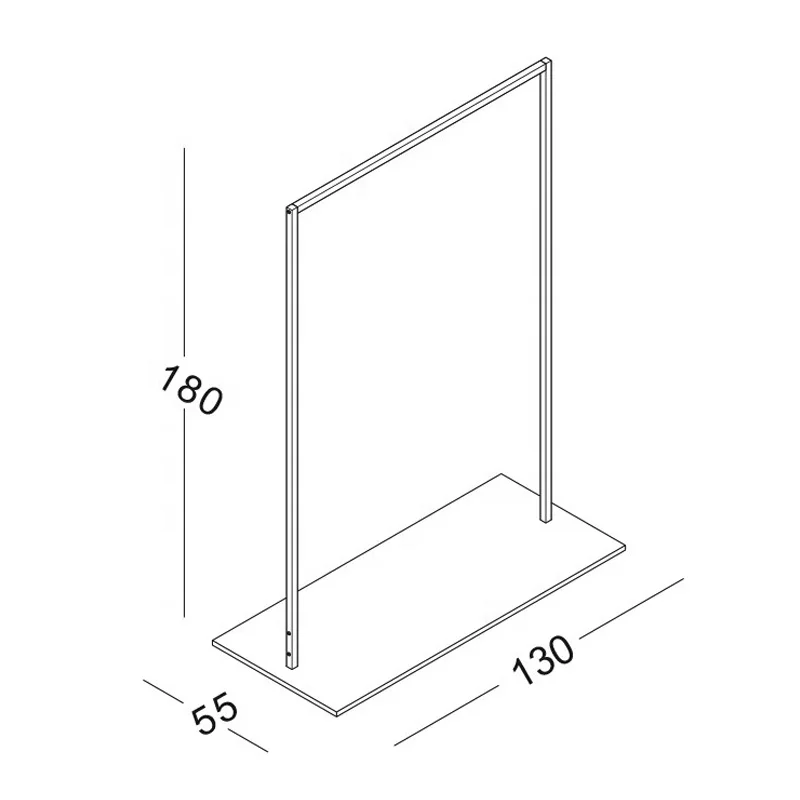 Boutique Clothing Shop Design Steel Garment Rack Clothes Display Stand for Shop