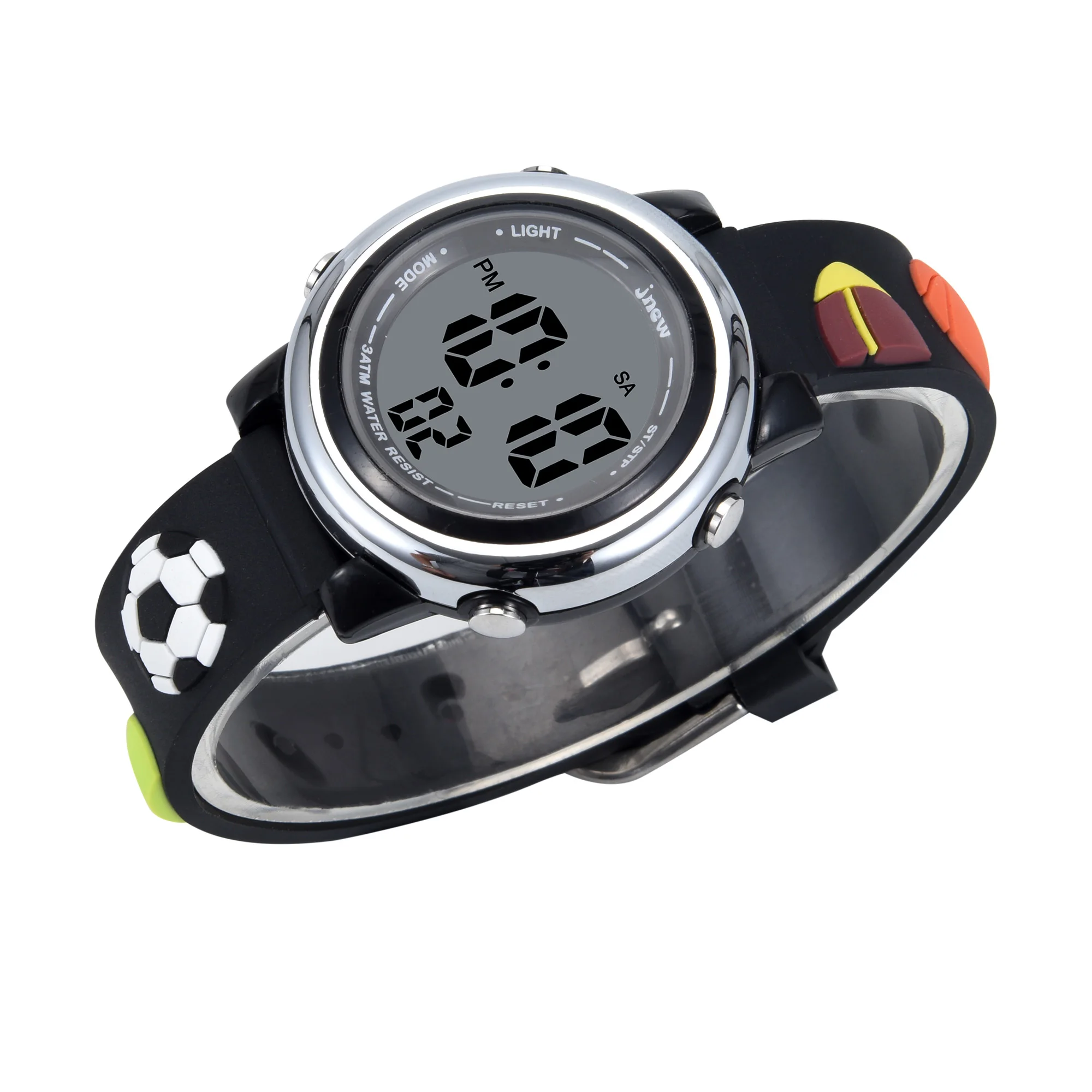 rugby football boys dual time sports waterproof watch digital time watch children watches for kids