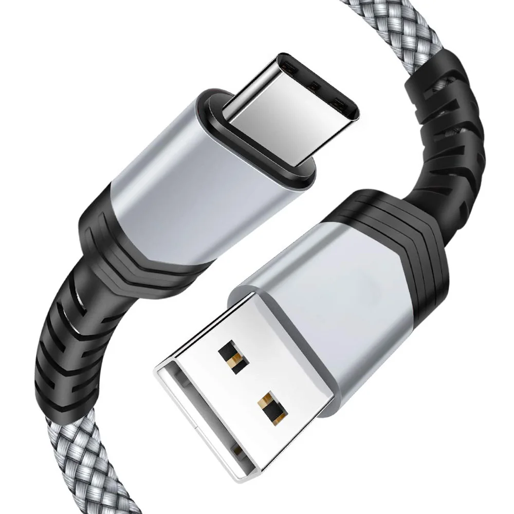 Кабель USB C для быстрой зарядки 1 м зарядное устройство A на Type нейлоновый плетеный шнур совместимый с Samsung Galaxy S10 S9 S8 Plus Note