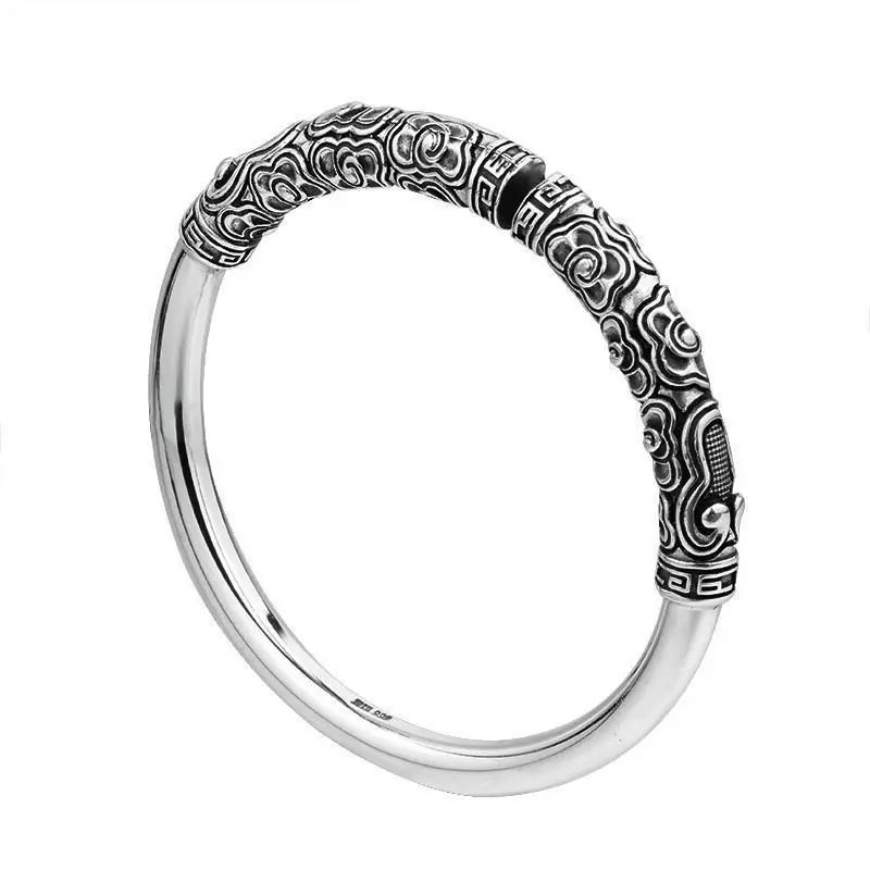 New WuKong Triple-A Game Cuff Silver and Black Monkey King Bracelet