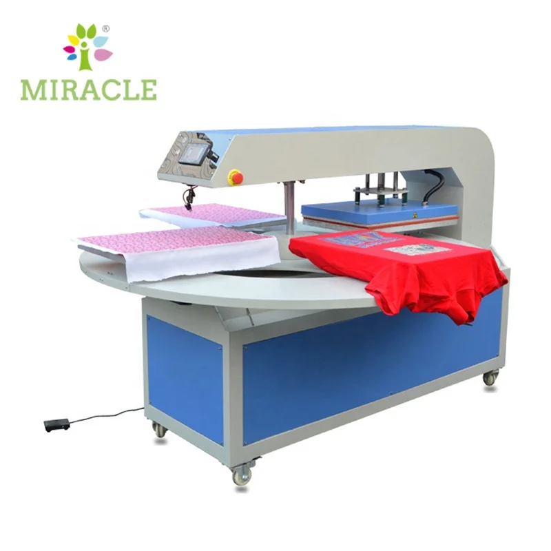 Pneumatic Heat Press Machine 4 Working Station 38x38 Automatic Rotating Fast Printing T shirt Heat Transfer Machines