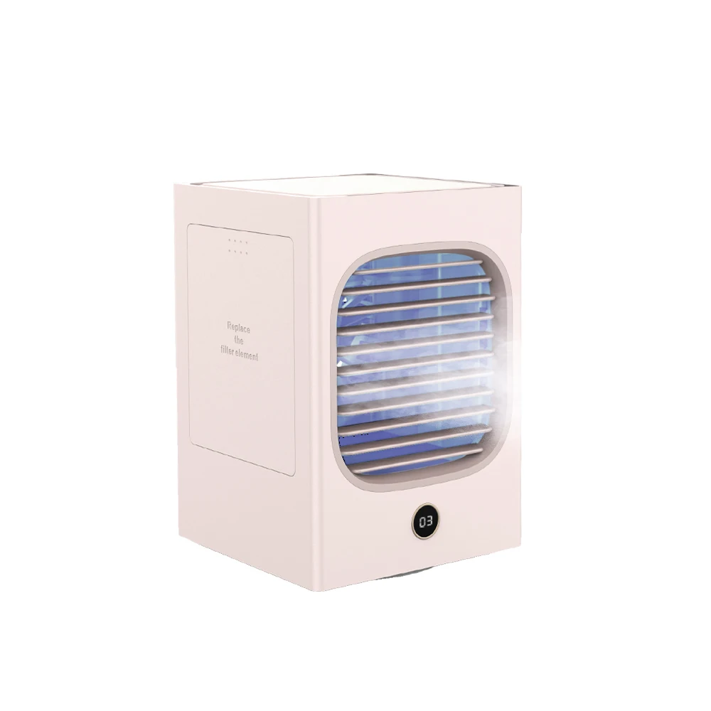 Portable OEM Factory Made Auto Oscillating Rechargeable Spraying Mist Small Cooling AC Fan