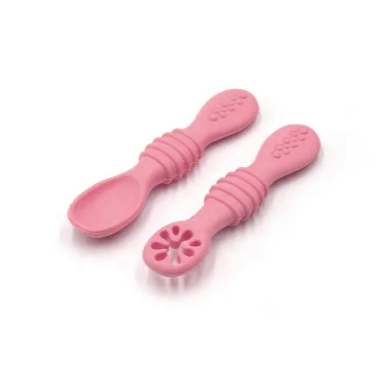 Silicone Baby Spoon Set Kids Led Weaning Silicone Feeding Utensils Baby Pre Spoon Chew Spoons for Babies and Toddlers