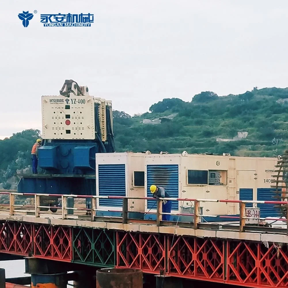 Yongan crane type hydraulic vibro hammer YZ-400B piling machine