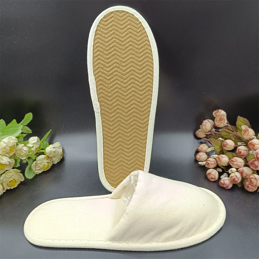 Disposable  Slippers Embroidery Eco-Friendly Indoor Washable Bathroom Room Hotel Slippers Wholesale SPA Slippers