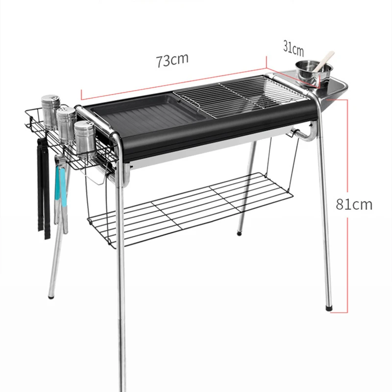 Coal Bbq Grill Outdoor Stainless Steel Korean Bbq Grill Mini Portable Outdoor Camping Bbq Grill