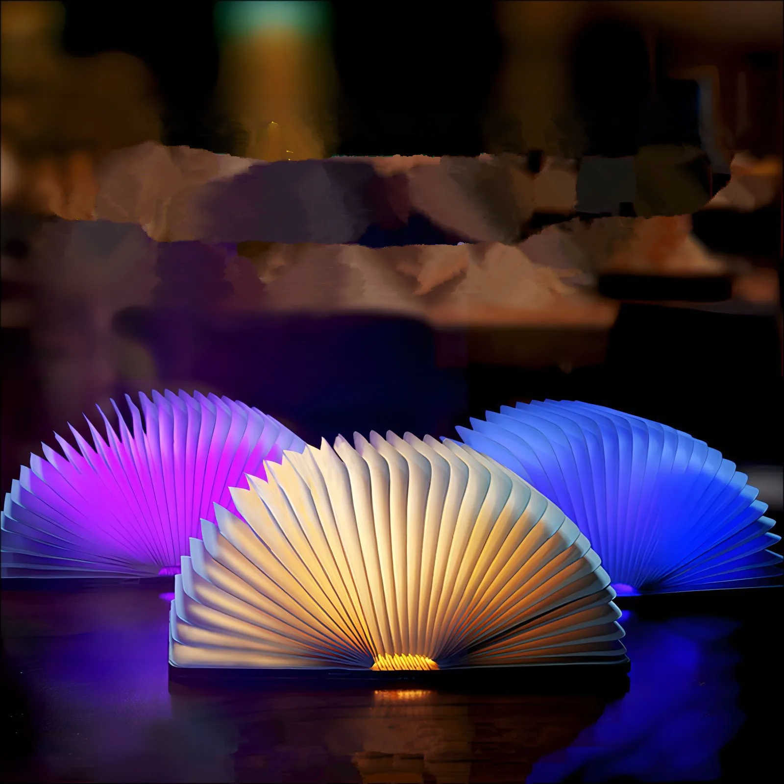 Newish Factory Price Custom Design Folding Tyvek Paper Battery Operated Home Decor USB Reading Lamp Bedroom Led Book Night Light