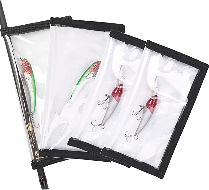 Fishing Lure Wraps Saltwater Resistant Fishing Gear, Fishing Hook Covers, Durable & Clear PVC