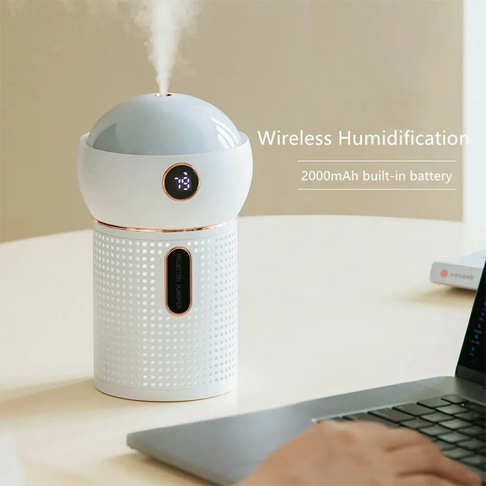 Starry Sky Projection Humidifier Portable Car Air Purifier USB Charging Household Essential Oil Diffuser Aroma Diffuser