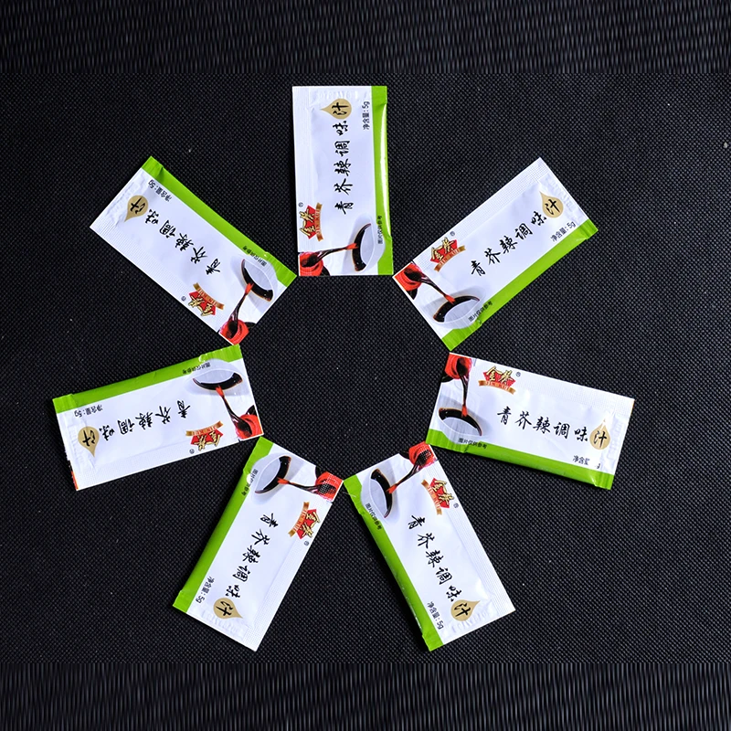 Green Japanese Pure Wasabi Paste Nutrition In Sachet 5G Bag Wasabi