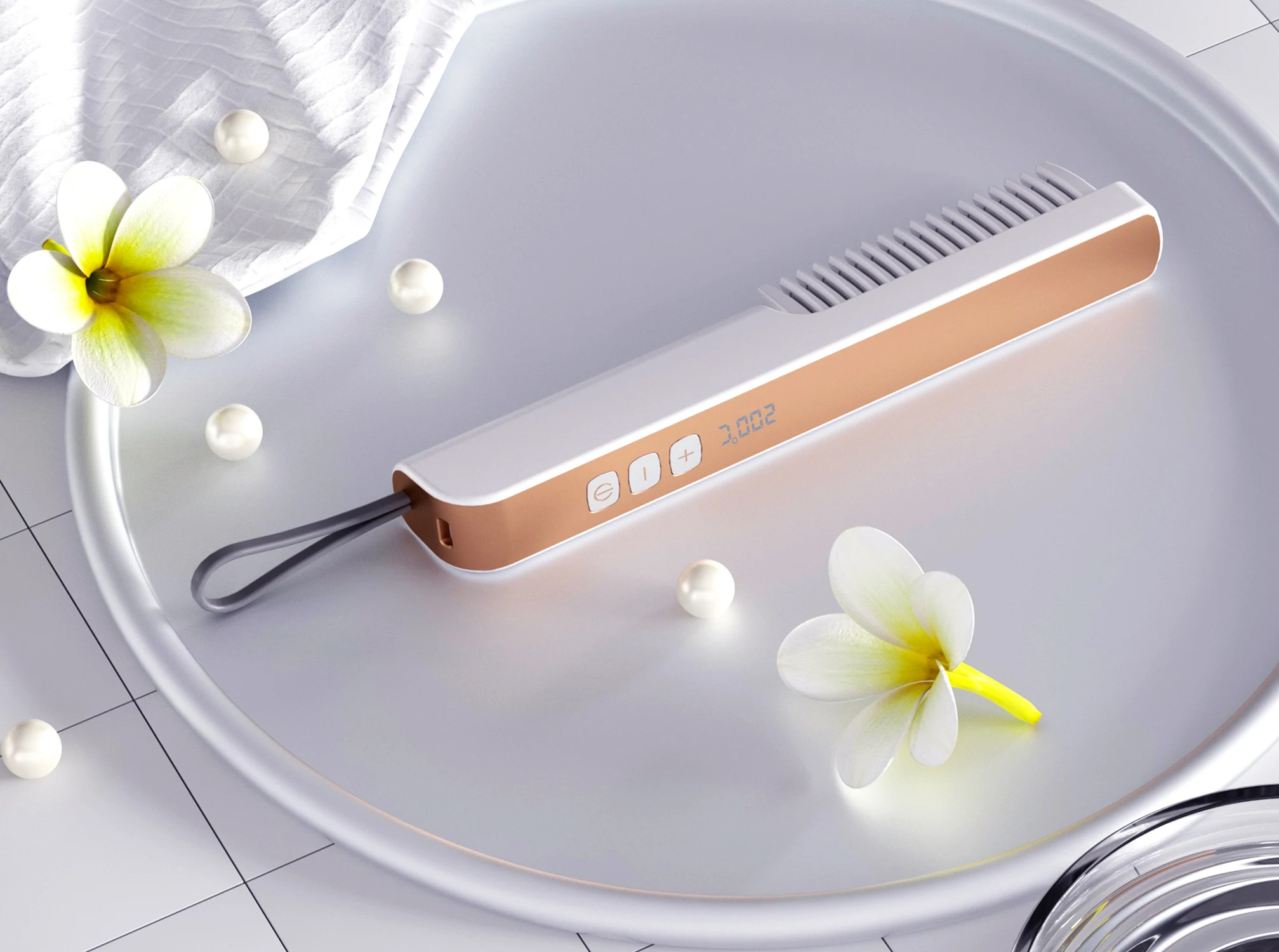 Rechargeable USB portable hair straightening brush Anti-Scald Hair Straightener Comb for Frizz-Free Silky Hair