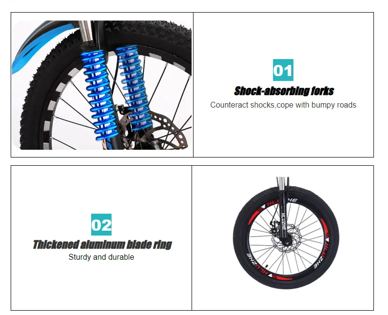 Factory hot selling 22 inch magnesium alloy integrated wheel half aluminum handle set brake handle children mountain bike