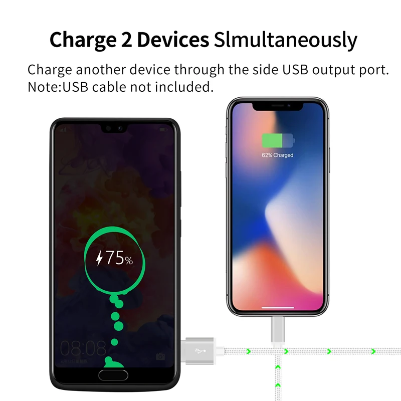 
Universal extended battery case 5000mAh universal wireless charger power bank For Xiaomi Mix3 phone cases 