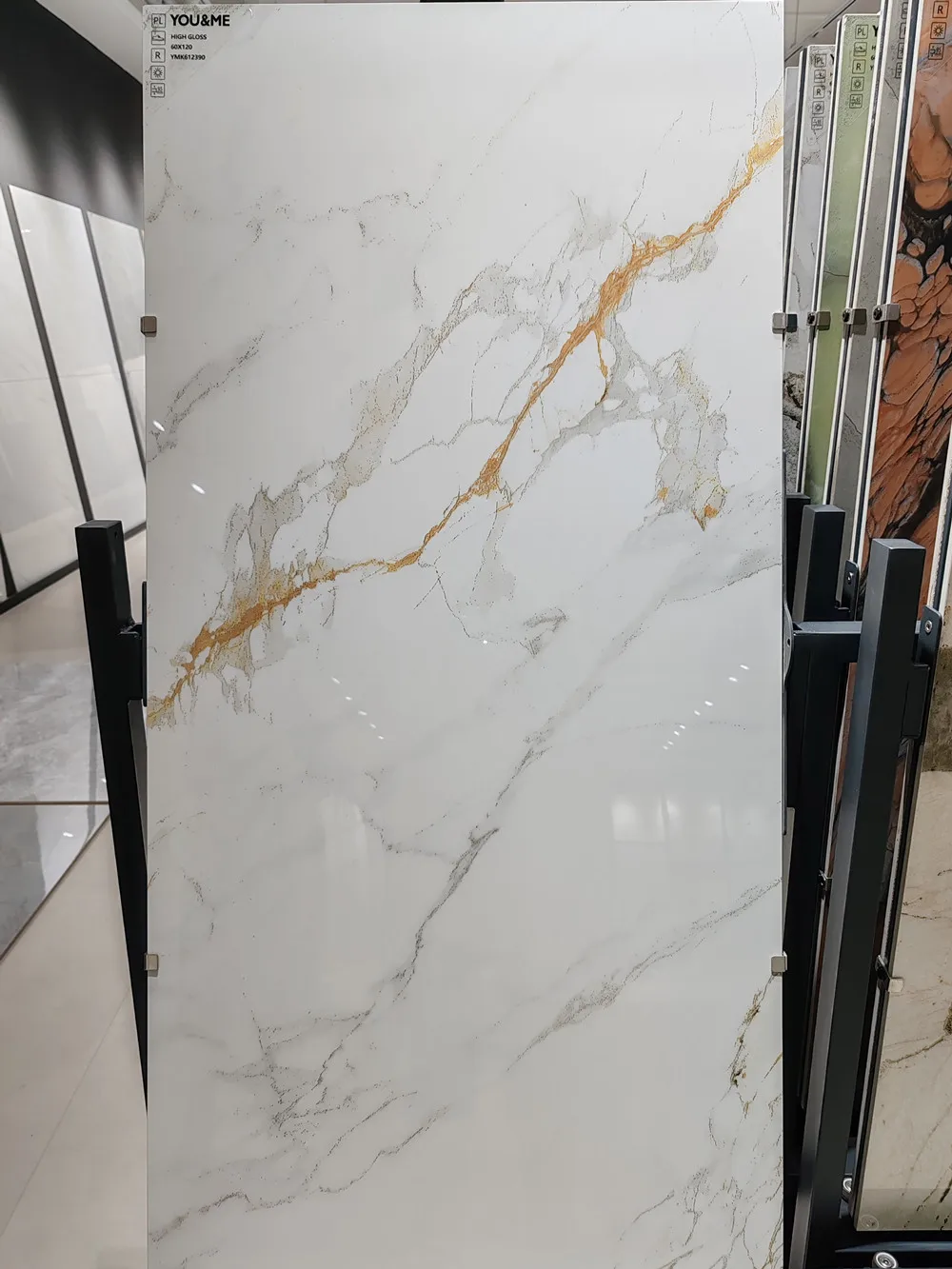 porcelain floor tiles Spanish designs big size glazed polished tiles high glossy new process 600*1200mm