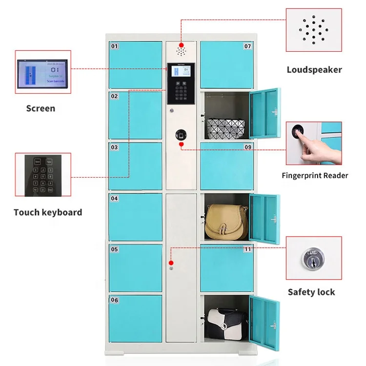 Electronic rfid automatic pay portable lockers outdoor sport venue smart locker smart locker