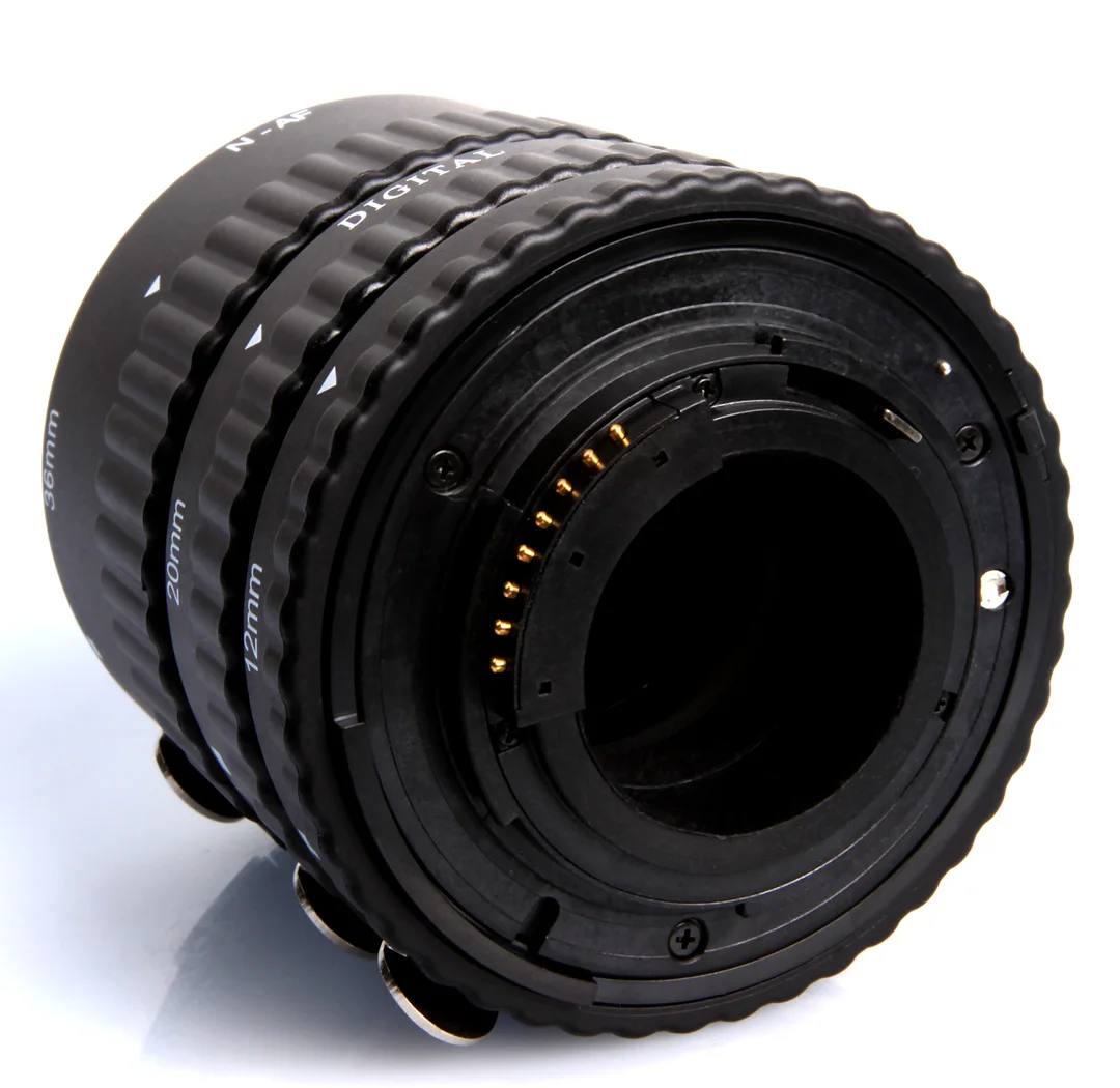 Meike N-AF1-B  Auto Focus Macro Extension Tube Set Ring for Nikon DSLR AF AF-S DX Camera Includes 3 Extension Tubes 12 20 36mm