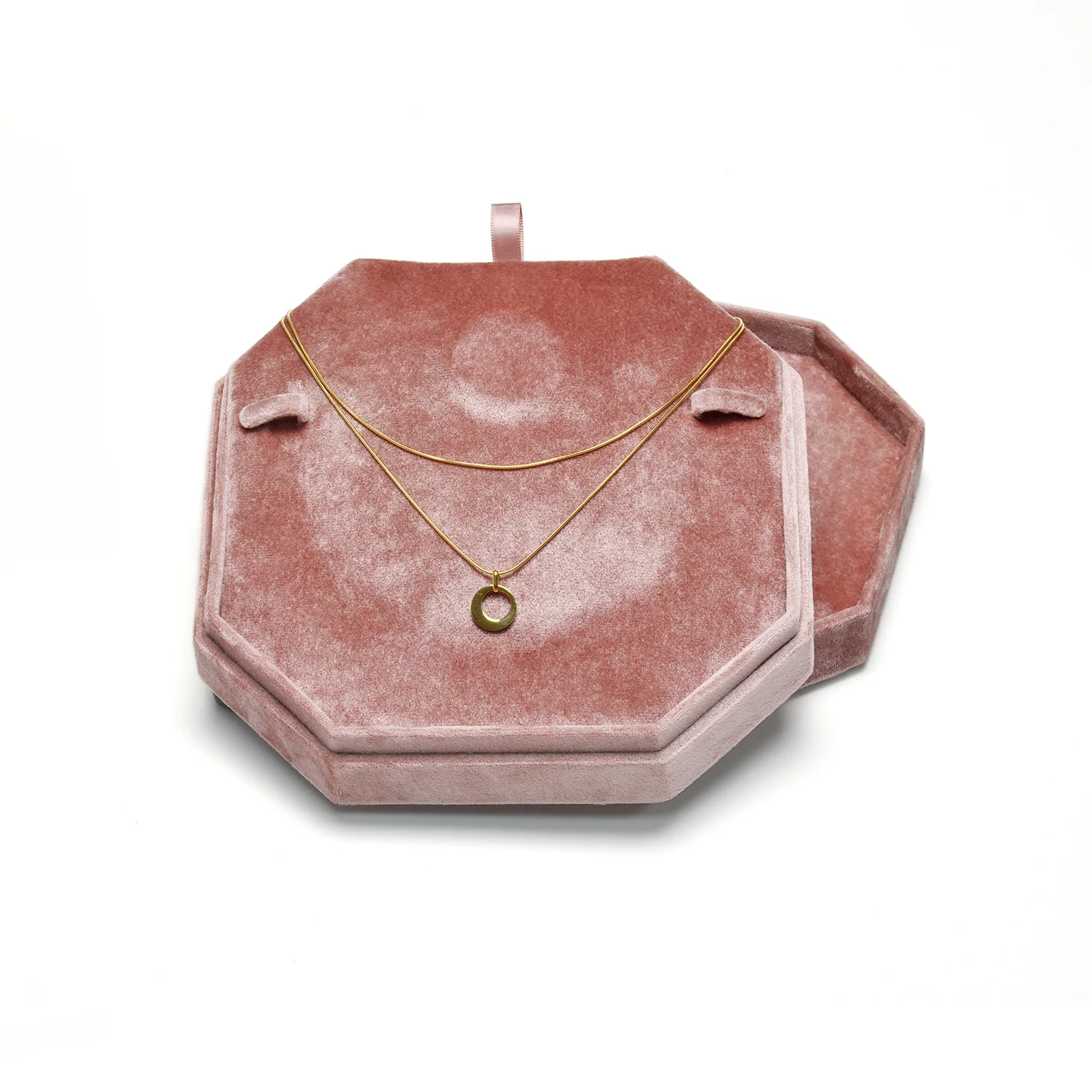 Factory Wholesale Velvet Travel Necklace Pendant Ring Set Gift Suede Custom Packaging Storage Jewelry Box With Logo