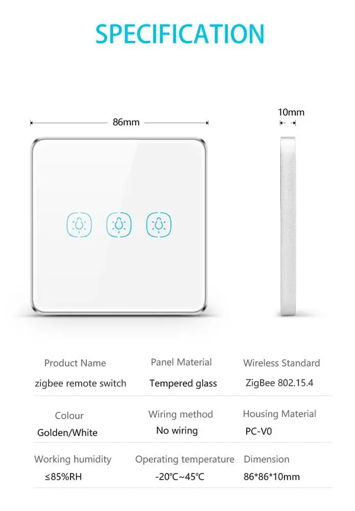  Беспроводной пульт дистанционного управления Tuya Smart Zigbee панель выключателя