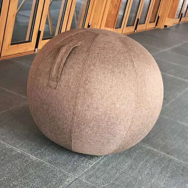 Multi-functional Balance Smooth Stretching Stability Sitting Ball Yoga Ball Chair Cover With Handle