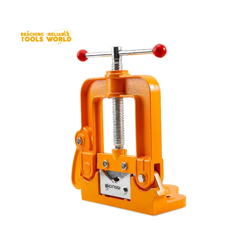 DINGQI 15-80mm Heavy Duty Hinged Vise For Pipes Bench Screw