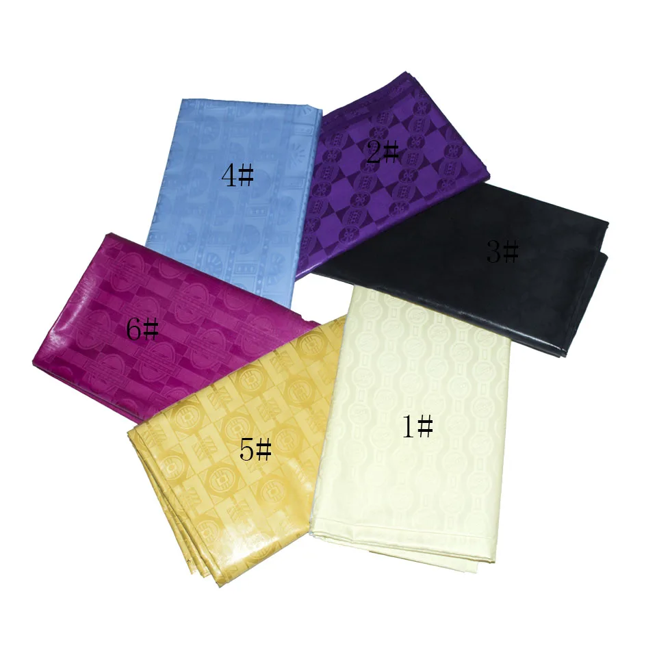 6 видов цветов Африканский нигерийский настоящего кружева для мужчин Ткань текстильная ткань 10 ярдов цельный хлопковый материал