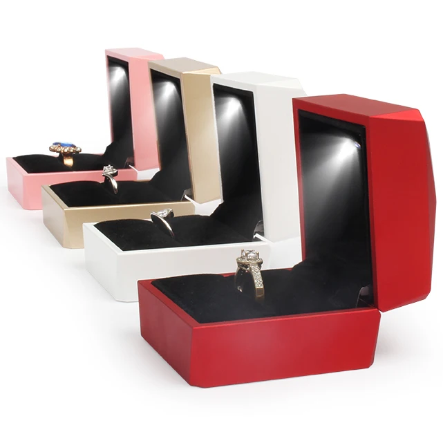 
Wholesale Fashion Cute Wedding Propose Ring Jewelry Box With Led Light 