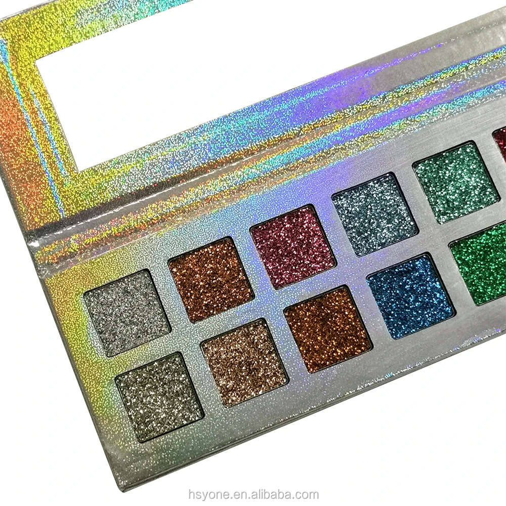 High quality Makeup Blue Cardboard Eyeshadow Palette Wholesale Multichrome Duochrome Eyeshadow Private Label