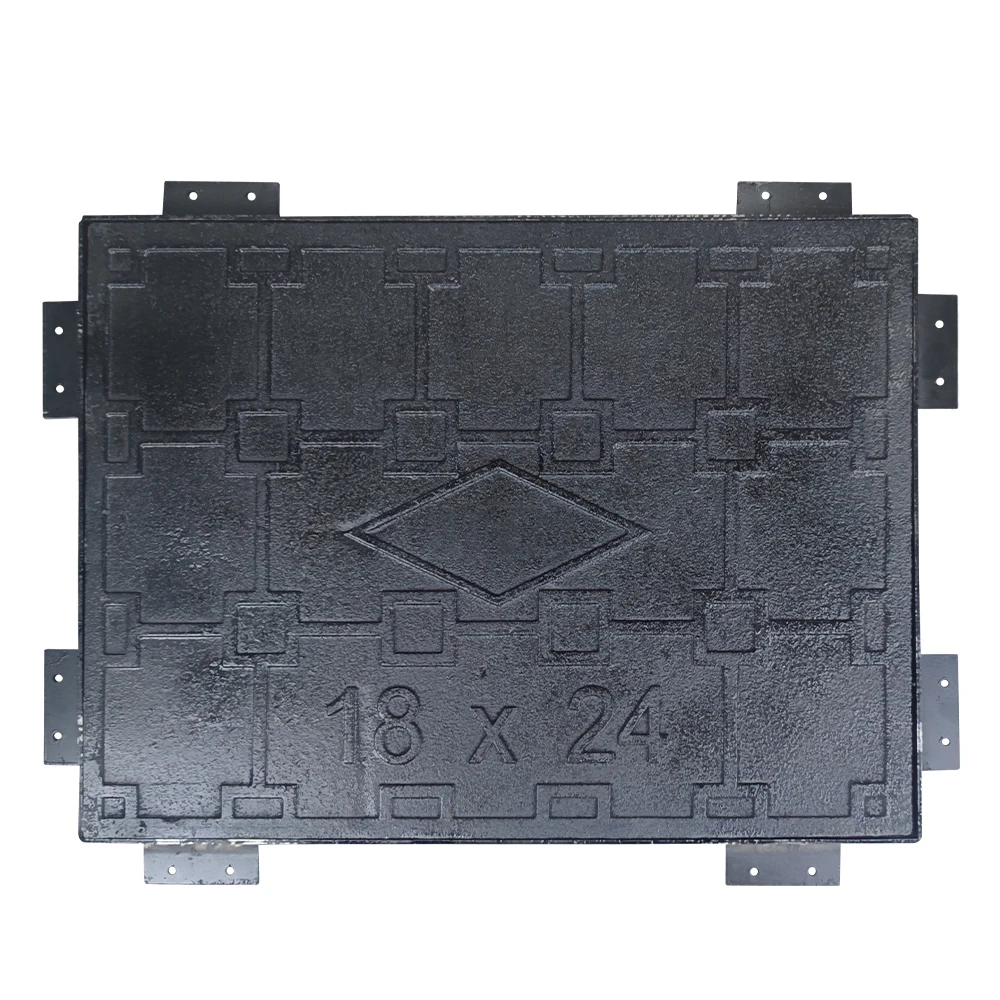 18x24  Malaysia Rectangle Ductile Iron Manhole Cover and Frame- Durable Cast Iron, China Manufacturer, Direct Factory Supply