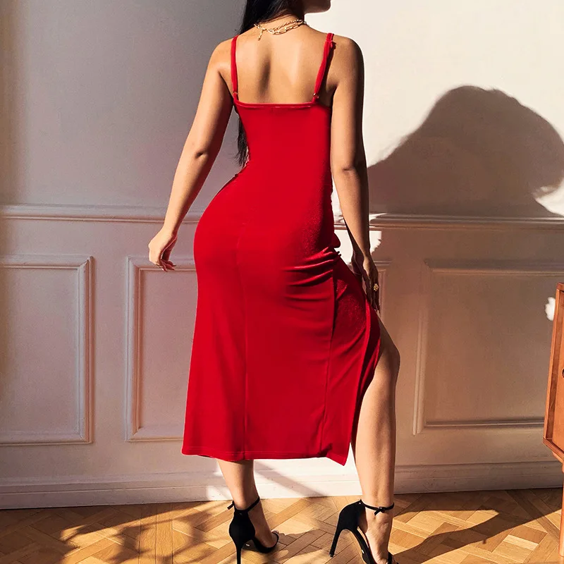 D4784 Private Label Velvet Alibaba Gowns For Women Evening Dresses With Split