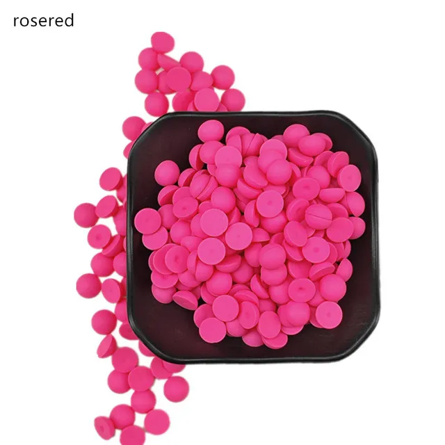 Sustainable 6-12mm flat semi circular plastic beads matte multi-color customizable color clothing accessories beads