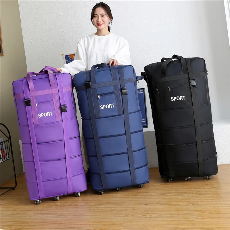 Air cargo shipping bag 2023 new arrivals extensible super large capacity folding storage bags with wheels luggage travel bags