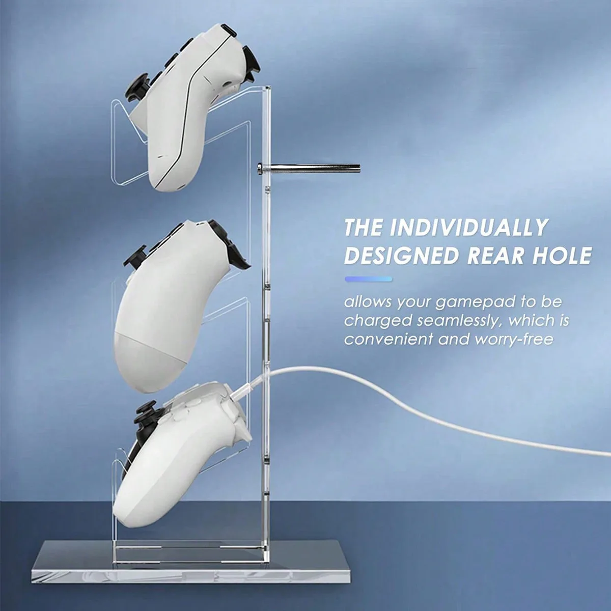 Universal 3 Tier Controller Holder and for PS5 Xbox ONE Switch Controller Stand Gaming Accessories Clear Acrylic Headset Stand